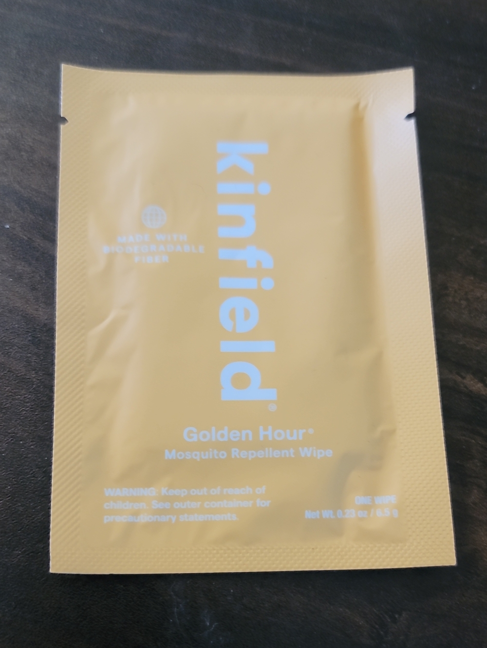kinfield Golden Hour Mosquito Repellent Wipe - Yellow